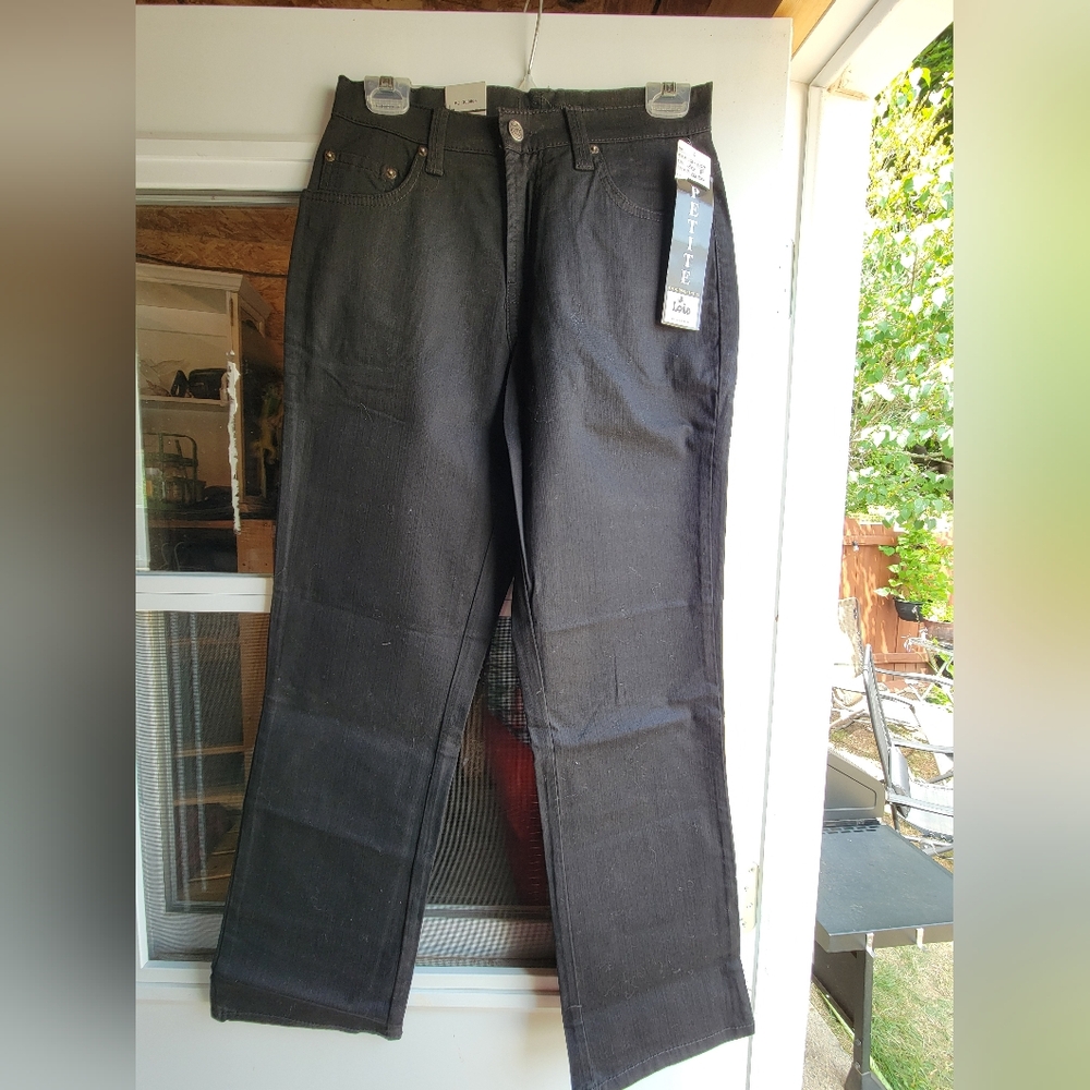 Lois Petite  Black  Straight Leg Jeans  30x30